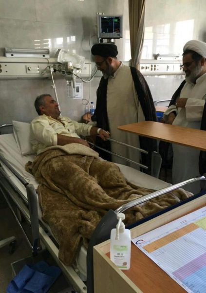 عکس/ مداح مشهور تبریزی در بیمارستان/حاج ابراهیم رهبر در بیمارستان