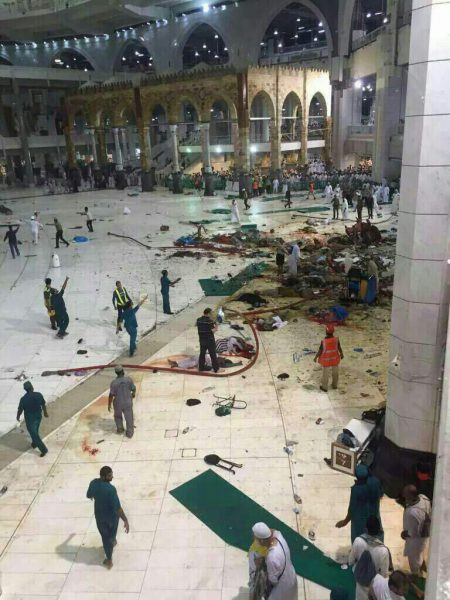 حادثه مرگبار در مسجدالحرام/تاکنون 31 مجروح ایرانی شناسایی شده است +تصاویر و فیلم حادثه