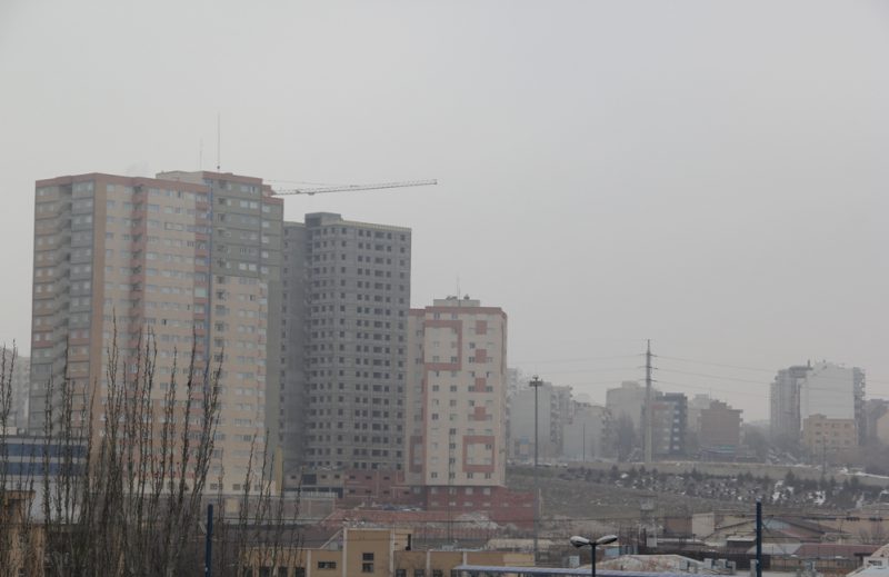 آلودگی هوای امروز تبریز(تصویری)
