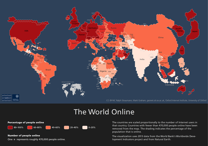 جمعیت آنلاین جهان را روی این نقشه تماشا کنید!
