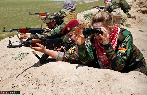 زنانی که از داعش انتقام می‌گیرند +تصاویر
