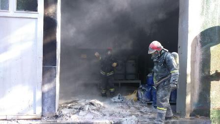 آتش سوزی در کارخانه شیر پگاه آذربایجان(عکس)