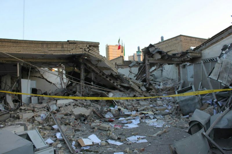 ساختمان مرکز بهداشت و درمان تبریز پس از انفجار(+عکس)