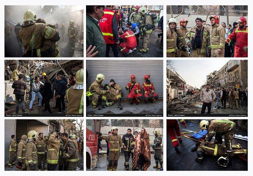 فاجعه در تهران؛ پلاسکو فرو ریخت/ برای آتش نشانان دعا کنید +عکس و فیلم