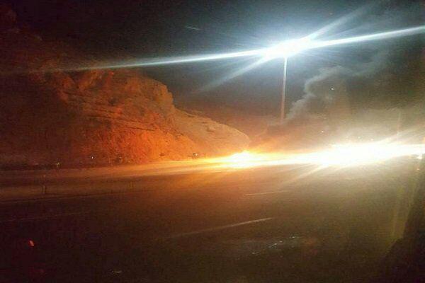 انفجار خودروی پراید در اتوبان پاسداران تبریز
