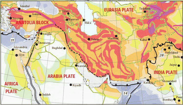 آغاز دوره وقوع زلزله های قدرتمند در ایران/ کدام صفحات زمین باعث زلزله در ایران می شوند/ زلزله سرپل بزرگترین زلزله ثبت شده گسل زاگرس