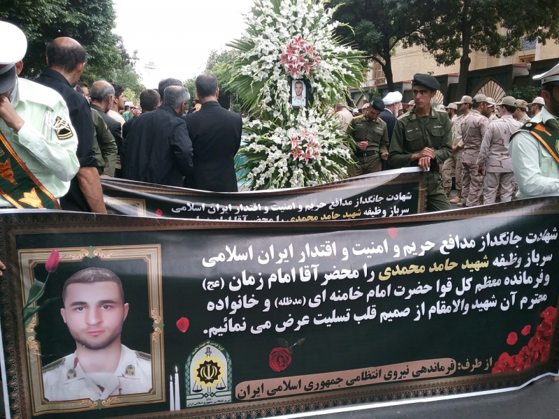 تشییع پیکر سرباز شهید «حامد محمدی» با حضور مسوولان و مردم
