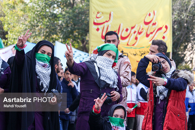 مراسم راهپیمایی ۱۳ آبان در تبریز
