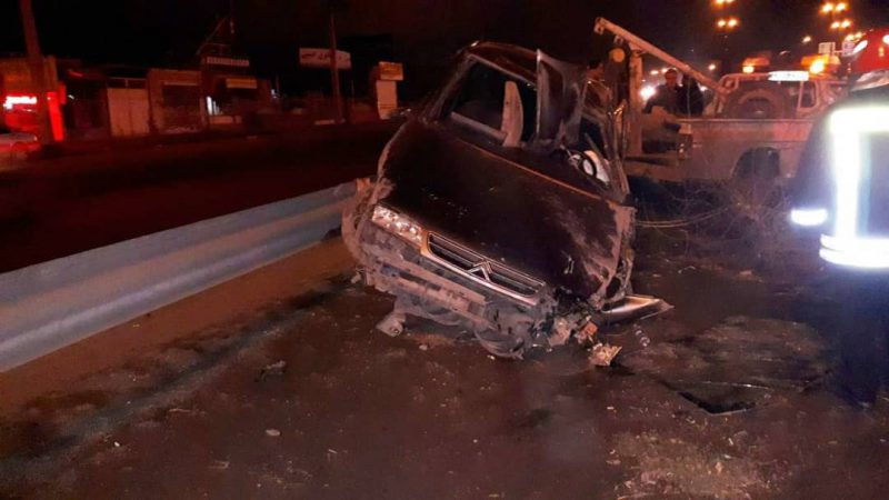 واژگونی خودروی زانتیا در جاده تبریز – آذرشهر +عکس