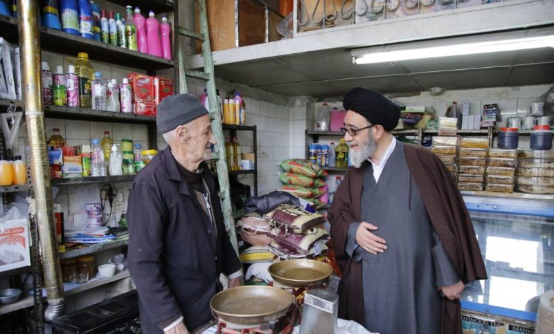 حضور سرزده آل‎‎‎‎‎‎‎‎‎‎هاشم در بازار مرند/دیدار و گفتگو با طلاب