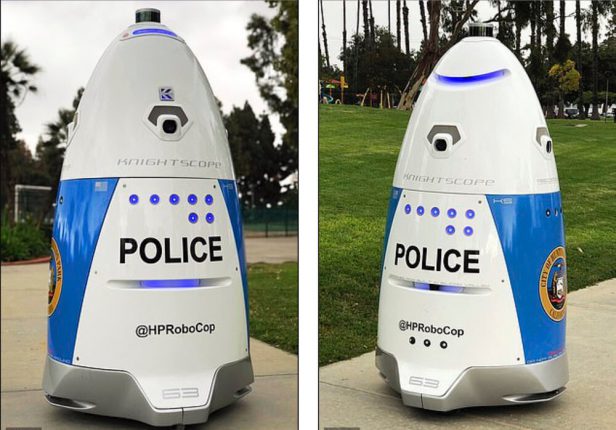 گشت‌زنی ربات پلیس در خیابان‌های کالیفرنیا (عکس)