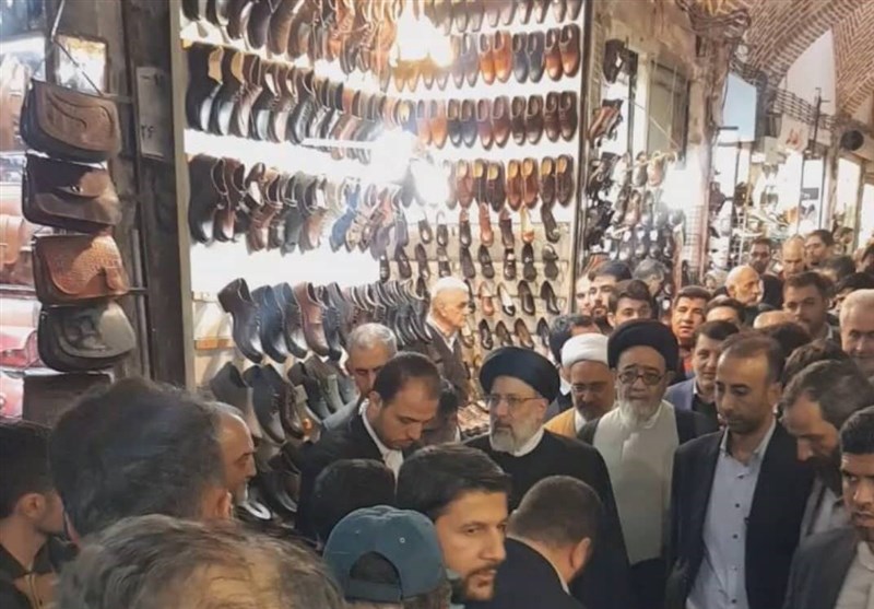 حضور سرزده رئیس قوه قضائیه در بازار تبریز