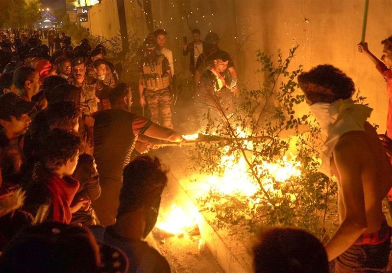 کنسولگری ایران در نجف دوباره به آتش کشیده شد