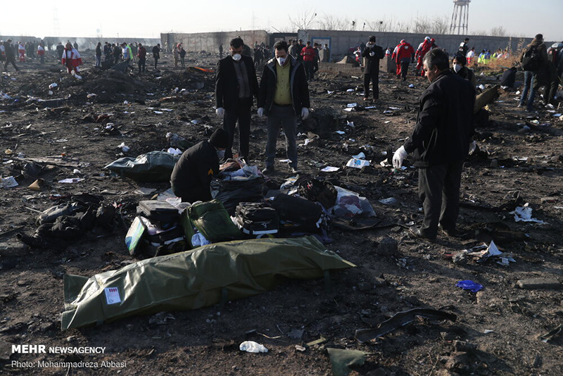 انتقال اجساد سقوط هواپیمای اوکراینی به پزشکی قانونی