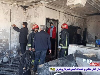 نشت و انفجار گاز شهری در تبریز