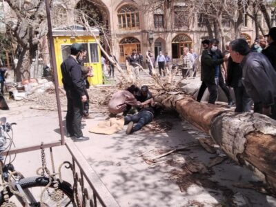 یک کشته و ۶ مصدوم بر اثر طوفان تبریز