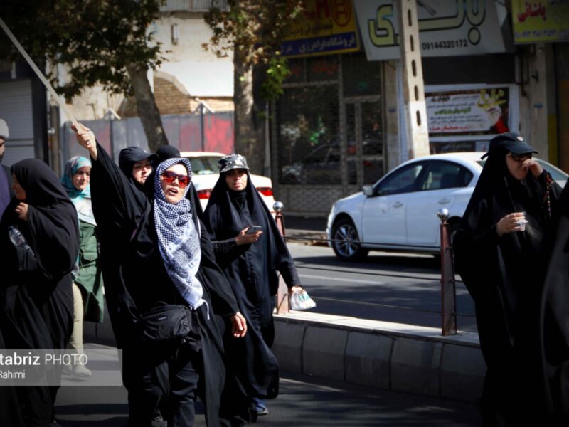 پیاده روی جاماندگان اربعین حسینی در تبریز