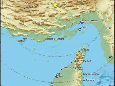 زلزله ۵.۵ دهم ریشتری در فارس و هرمزگان
