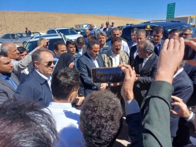 بازدید مدیرعامل آبفای کشور از خط انتقال آب لیلان چای