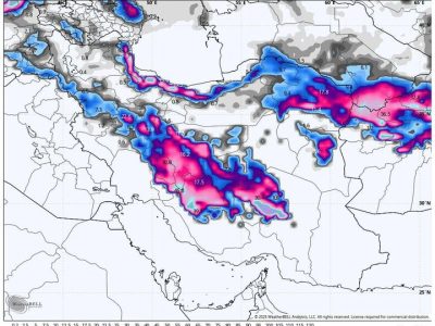 ورود سامانه بارشی جدید به کشور از سهشنبه