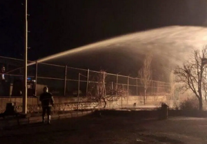 مهار آتش سوزی در مرکز توزیع گاز مایع تبریز