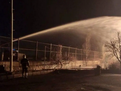 مهار آتش سوزی در مرکز توزیع گاز مایع تبریز