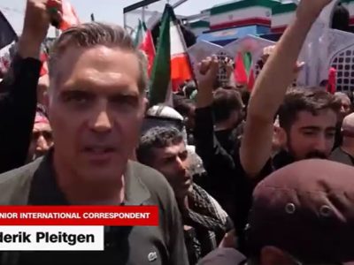 گزارش زنده شبکه خبری CNN آمریکا از مراسم تشییع رهبر شهید ایران